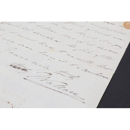 348 - [WATERLOO]. AUTOGRAPH LETTER SIGNED âJ WALLACEâ TO THE DEAN OF WINDSOR. [Waterloo]. Autograph le... 