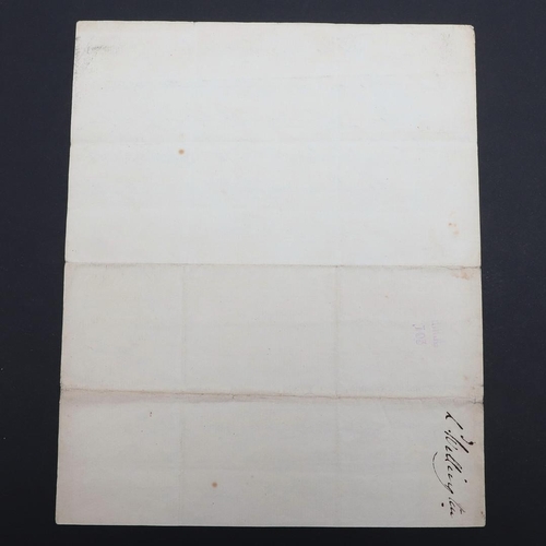 350 - WELLINGTON, ARTHUR WELLESLEY, 1ST DUKE. AUTOGRAPH LETTER SIGNED ââWELLINGTONâ, TO LT. GENERAL ... 