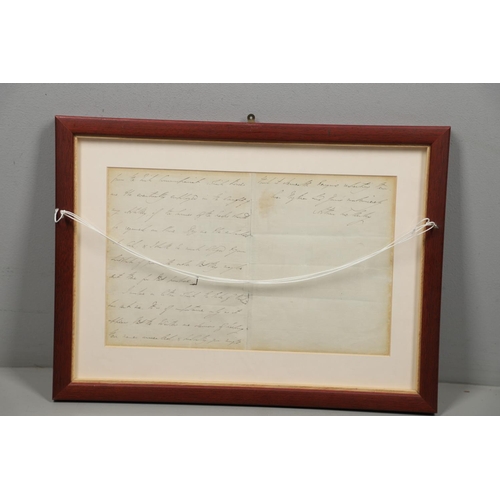 352 - WELLINGTON, ARTHUR WELLESLEY, 1ST DUKE. AUTOGRAPH LETTER SIGNED âARTHUR WELLESLEYâ, TO âMY DEA... 