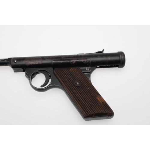 37 - A HAENAL MODEL 26 177 AIR PISTOL c. 1937. With a 10.5cm barrel, marked to the side of the barrel 'CA... 