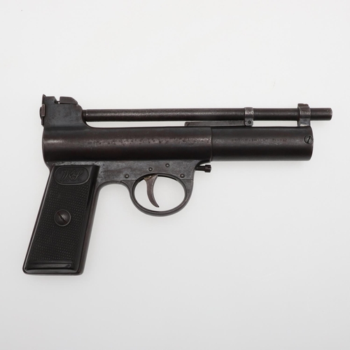39 - A WEBLEY TARGET 177 AIR PISTOL c. 1928. A Webley Air Pistol marked to the sides of the body 'Webley ... 