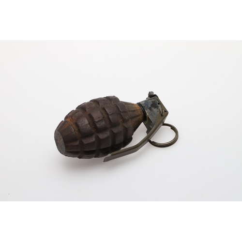 58 - A USA MK 2 'PINEAPPLE' GRENADE. An American MkII grenade with later sprung fuse and lever. Marked A ... 