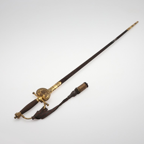 79 - A WILLIAM IV COURT SWORD BY FERMIN OF LONDON. With a 76cm tapering blade with pointed end, decorated... 