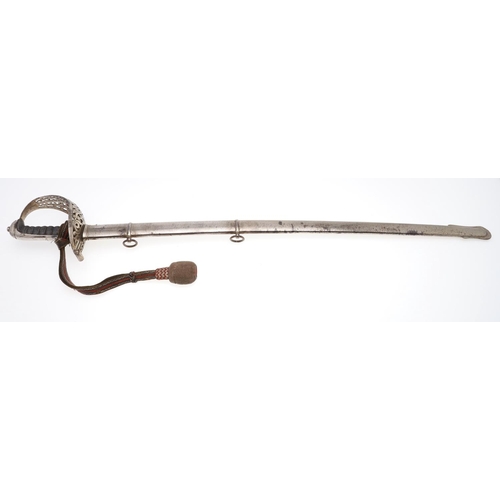 91 - A FINE FIRST WORLD WAR BADEN AND HESSIAN CAVALRY OFFICER'S SPECIAL PATTERN SWORD AND SCABBARD. With ... 