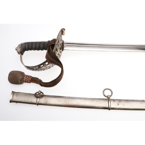 91 - A FINE FIRST WORLD WAR BADEN AND HESSIAN CAVALRY OFFICER'S SPECIAL PATTERN SWORD AND SCABBARD. With ... 