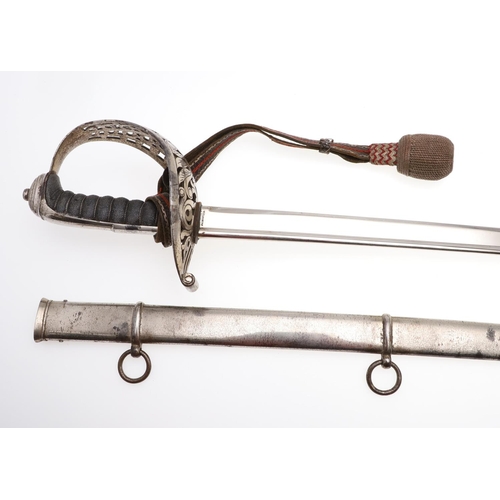 91 - A FINE FIRST WORLD WAR BADEN AND HESSIAN CAVALRY OFFICER'S SPECIAL PATTERN SWORD AND SCABBARD. With ... 