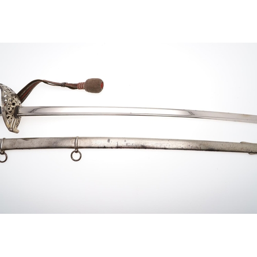 91 - A FINE FIRST WORLD WAR BADEN AND HESSIAN CAVALRY OFFICER'S SPECIAL PATTERN SWORD AND SCABBARD. With ... 