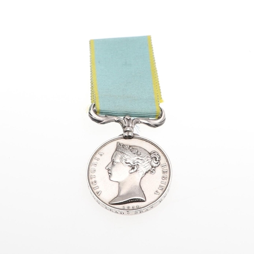 385 - A CRIMEA MEDAL TO H.M.S. ALBION. A Crimea Medal, 1854-1856 without clasps named to Rd. Simpson Leadg... 