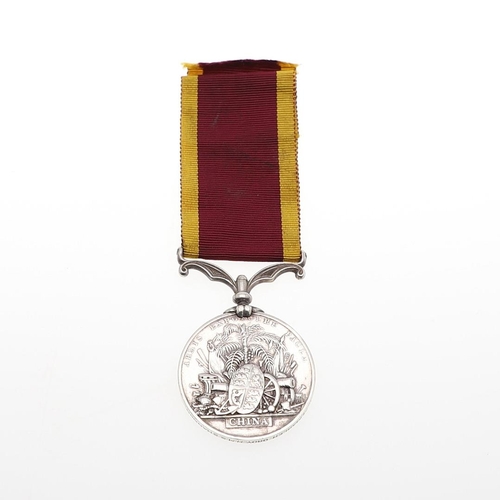 386 - A SECOND CHINA WAR MEDAL, 1861, TO H.M.S. SHANNON. A Second China War Medal with no clasps on second... 