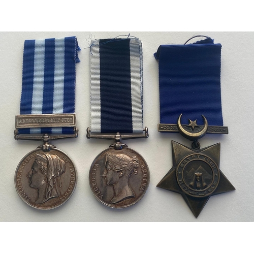 389 - AN EGYPT 1882 PAIR AND LONG SERVICE MEDAL TO THE ROAYL NAVY. An Egypt Medal 1882-1889 with 1882 date... 