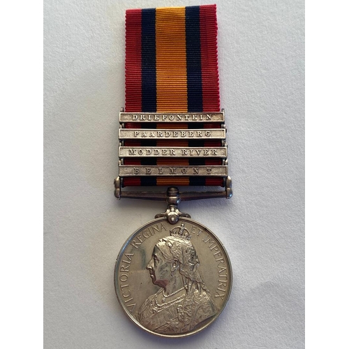 392 - A FOUR CLASP QUEEN'S SOUTH AFRICA MEDAL TO A FIRST WORLD WAR CASUALTY AT JUTLAND. A Queen's South Af... 