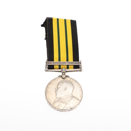 394 - AN AFRICA GENERAL SERVICE MEDAL WITH SOMALILAND CLASP TO H.M.S. DRYAD. An Edward VII Africa General ... 