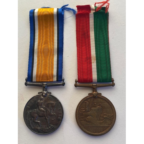 397 - A FIRST WORLD WAR FAMILY GROUP COMPRISING A MERCANTILE MARINE PAIR AND PAIR WITH MEMORIAL PLAQUE, AL... 