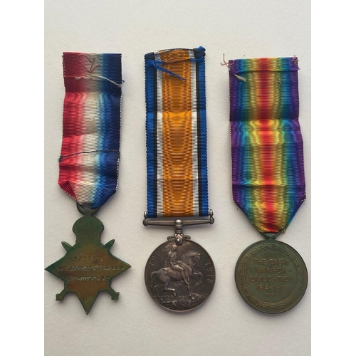 399 - A FIRST WORLD WAR 1914 TRIO TO THE HAWKE BATTALION, ROYAL NAVY VOLUNTEER RESERVE. A Great War trio c... 