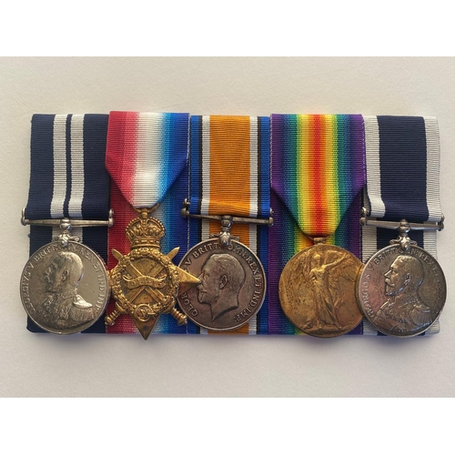 400 - A FIRST WORLD WAR DISTINGUISHED SERVICE GROUP OF FIVE TO A PETTY OFFICER FIRST CLASS. A group of fiv... 