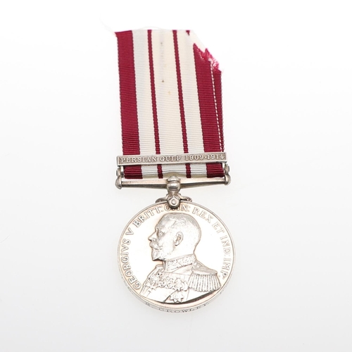 402 - A GEORGE V NAVAL GENERAL SERVICE MEDAL 1919-1962 WITH PERSIAN GULF CLASP. A George V Naval General S... 