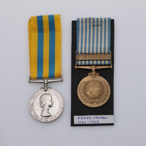 414 - A KOREAN WAR PAIR TO THE ROYAL NAVY. A Korean War Pair comprising Korea Medal 1951 and United Nation... 