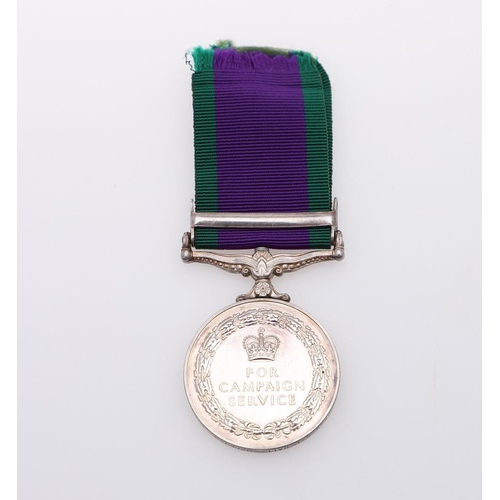 416 - A GENERAL SERVICE MEDAL 1962-2007 TO THE ROYAL NAVY WITH RADFAN CLASP. A Queen Elizabeth II General ... 