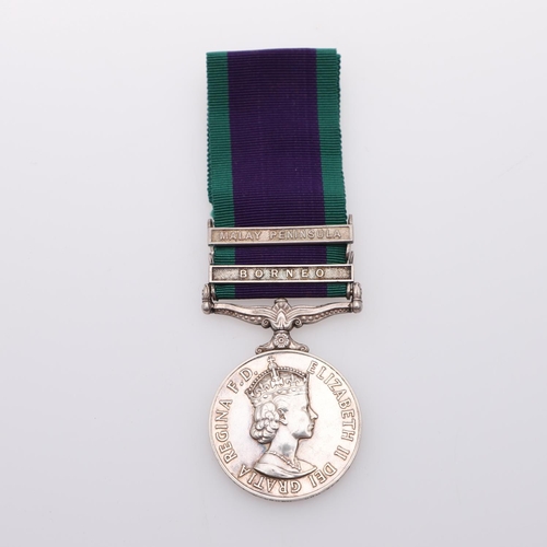 421 - A GENERAL SERVICE MEDAL 1962-2007 TO THE ROYAL NAVY WITH BORNEO AND MALAY PENINSULA CLASPS. A Queen ... 