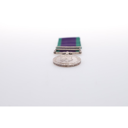 421 - A GENERAL SERVICE MEDAL 1962-2007 TO THE ROYAL NAVY WITH BORNEO AND MALAY PENINSULA CLASPS. A Queen ... 