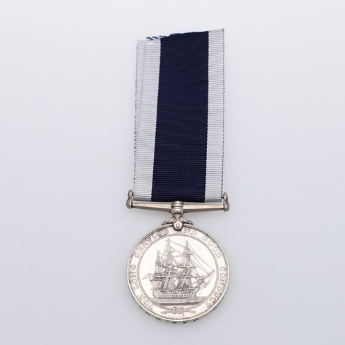 426 - AN EDWARD VII ROYAL NAVY LONG SERVICE AND GOOD CONDUCT AWARD TO H.M.S. BOSCAWEN. A Royal Navy Long S... 