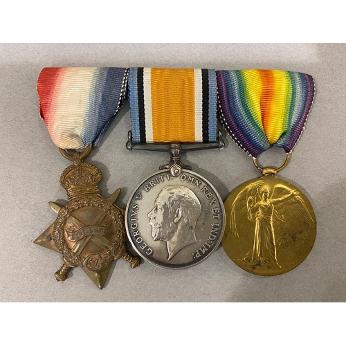 472 - A FIRST WORLD WAR TRIO, PLAQUE AND MEMORIAL CROSS TO A CANADIAN SOLDIER. A Great War trio comprising... 