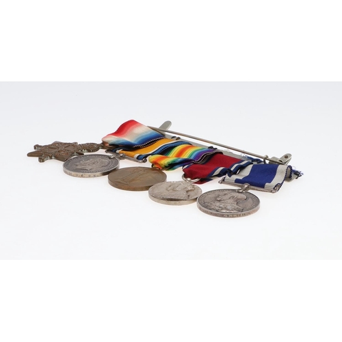 475 - A FIRST WORLD WAR GROUP OF FIVE TO THE ROYAL NAVY AND HIS BROTHERS WAR MEDAL. A Great War Group of f... 