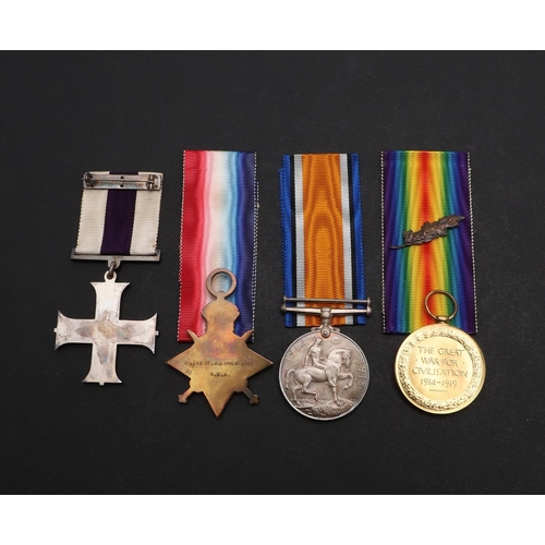 479 - A FIRST WORLD WAR MILITARY CROSS GROUP OF FOUR TO THE FIELD ARTILLERY. A First World War group of fo... 