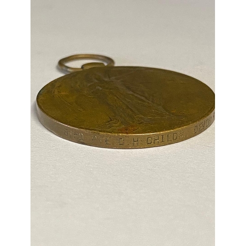 484 - A FIRST WORLD WAR WAR MEDAL TO THE ARTILLERY AND VICTORY MEDAL TO A CASUALTY WITH THE DEVON REGIMENT... 