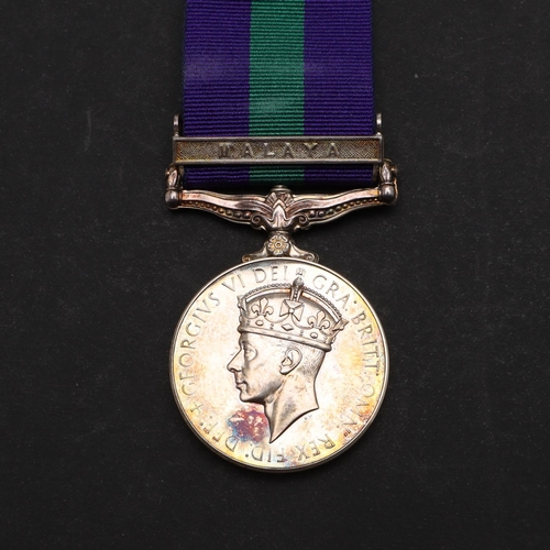 488 - A GENERAL SERVICE MEDAL 1918-1962 WITH MALAYA CLASP. A Queen Elizabeth II General Service Medal with... 