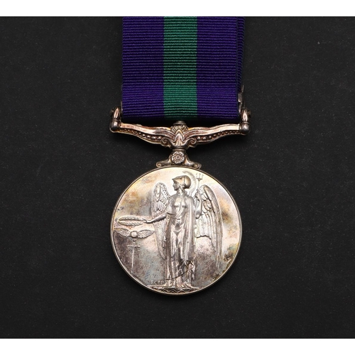 488 - A GENERAL SERVICE MEDAL 1918-1962 WITH MALAYA CLASP. A Queen Elizabeth II General Service Medal with... 