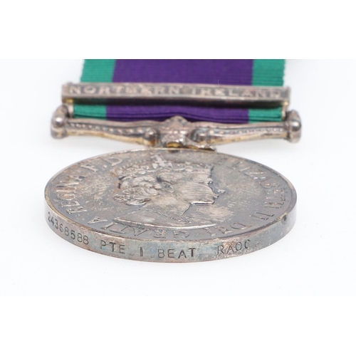 490 - A GENERAL SERVICE MEDAL 1962-2007 WITH NORTHERN IRELAND CLASP. A Queen Elizabeth II General Service ... 