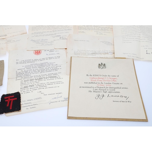 500 - A SET OF SECOND WORLD WAR MINIATURES AND MENTIONED IN DESPATCHES CERTIFICATE TO THE SERVICE CORPS. A... 