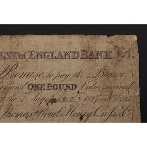 535 - A WEST OF ENGLAND FIVE POUND SPECIMEN NOTE AND ANOTHER SIMILAR. A West of England and South Wales Di... 