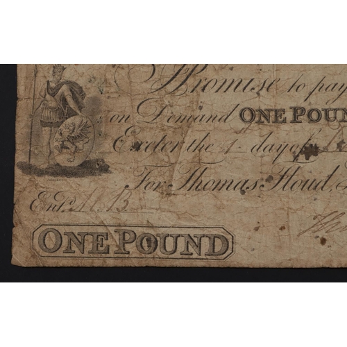 535 - A WEST OF ENGLAND FIVE POUND SPECIMEN NOTE AND ANOTHER SIMILAR. A West of England and South Wales Di... 