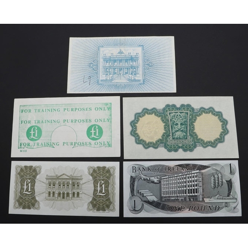 551 - A COLLECTION OF IRISH BANKNOTES TO INCLUDE A 1956 ULSTER BANK ONE POUND NOTE. A collection of fourte... 