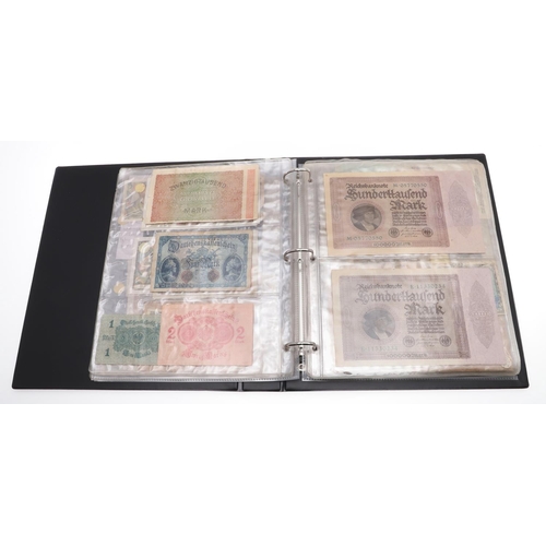 559 - TWO ALBUMS OF WORLD BANKNOTES. Approximately 132 World Banknotes to include notes from America, Keny... 