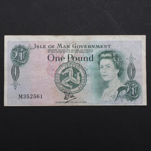 562 - AN ELIZABETH II ISLE OF MAN Â£1.00 NOTE, MISPRINT. An Elizabeth II Isle of man Government one pound ... 