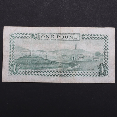 562 - AN ELIZABETH II ISLE OF MAN Â£1.00 NOTE, MISPRINT. An Elizabeth II Isle of man Government one pound ... 