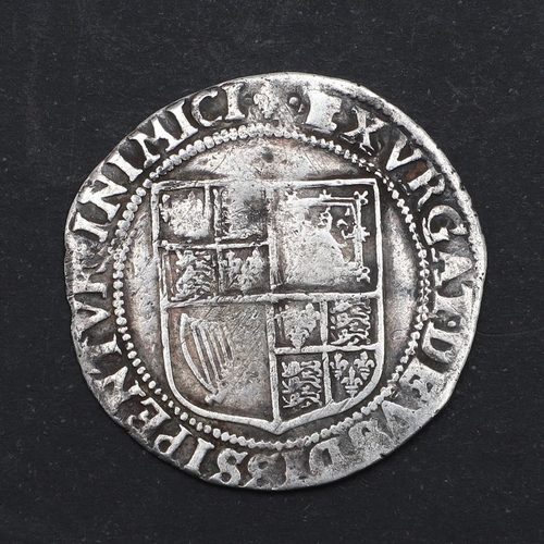 571 - A JAMES I HAMMERED SHILLING, 1603-4. A James I Shilling, Crowned bust r. with XII behind the bust, r... 