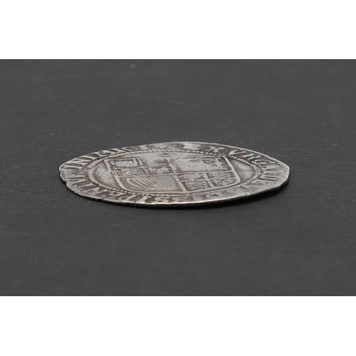 571 - A JAMES I HAMMERED SHILLING, 1603-4. A James I Shilling, Crowned bust r. with XII behind the bust, r... 