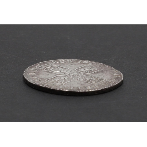 576 - A WILLIAM III HALFCROWN, 1697. William III Halfcrown, rim with 'Nono', the obverse laureate bust r. ... 