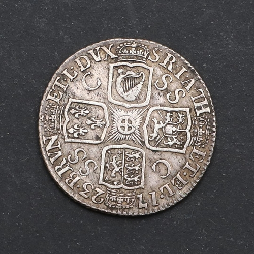 578 - A GEORGE I SHILLING, 1723. A George I Shilling, laureate and draped bust r., reverse with SSC for So... 