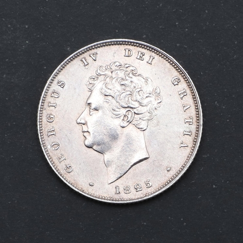 591 - A GEORGE IV SHILLING, 1825. A George IV Shilling, bare head l. dated 1825, reverse with Lion on crow... 