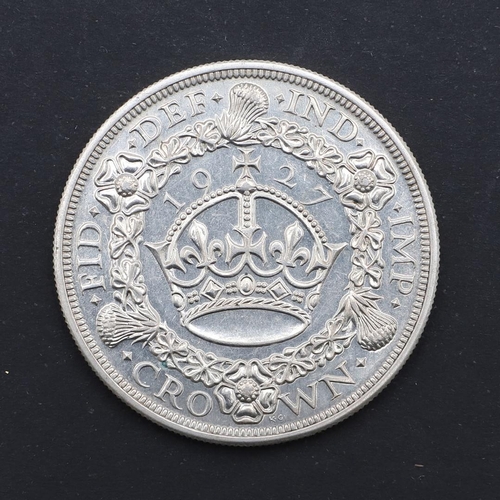 601 - A GEORGE V PROOF CROWN, 1927. A George V Proof 'Wreath' Crown, obverse modified bare head l. reverse... 