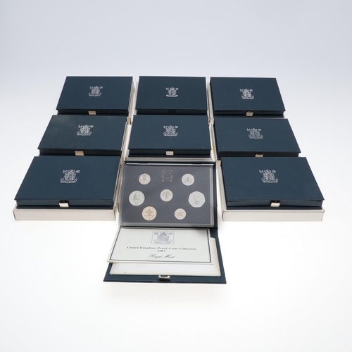 729 - A COLLECTION OF ROYAL MINT PROOF COIN COLLECTIONS 1983 AND LATER. A collection of Royal Mint Proof a... 