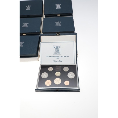 729 - A COLLECTION OF ROYAL MINT PROOF COIN COLLECTIONS 1983 AND LATER. A collection of Royal Mint Proof a... 