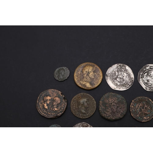 737 - A COLLECTION OF ANCIENT COINS TO INCLUDE ROMAN AND OTHERS. A collection of ancient coins to include ... 