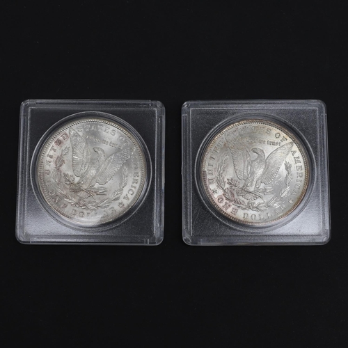 751 - TWO AMERICAN 1889 SILVER DOLLARS. Two 1899 'Morgan' silver Dollars   *Condition:  Nice examples in c... 