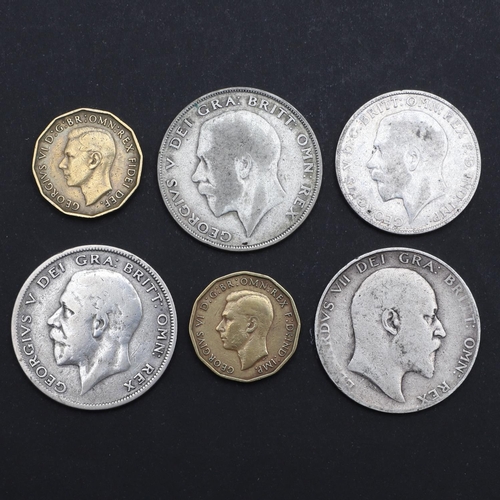 753 - A SMALL COLLECTION OF EDWARD VII, GEORGE V AND VI CIONS. A small collection of 20th century coins, s... 